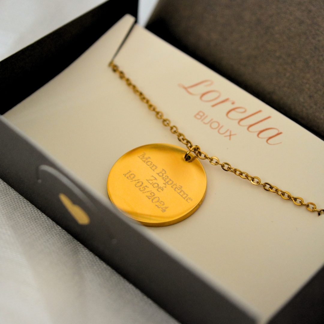 Collier personnalisé gravé Meda