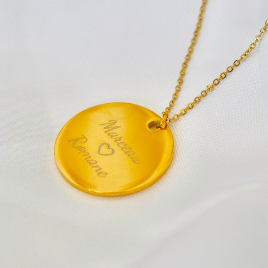 Collier personnalisé gravé Meda