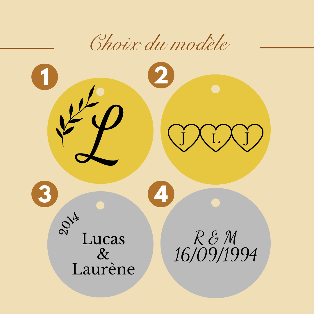 Collier personnalisé gravé Meda