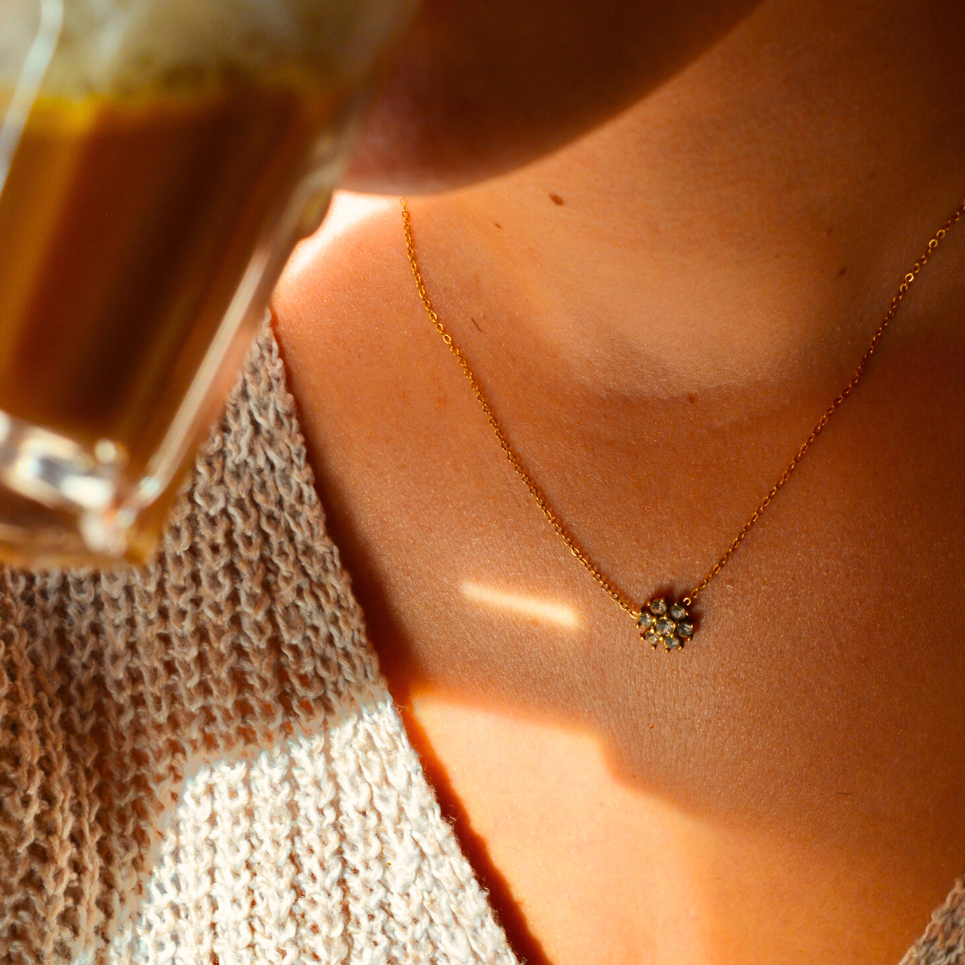 Collier Flora argenté