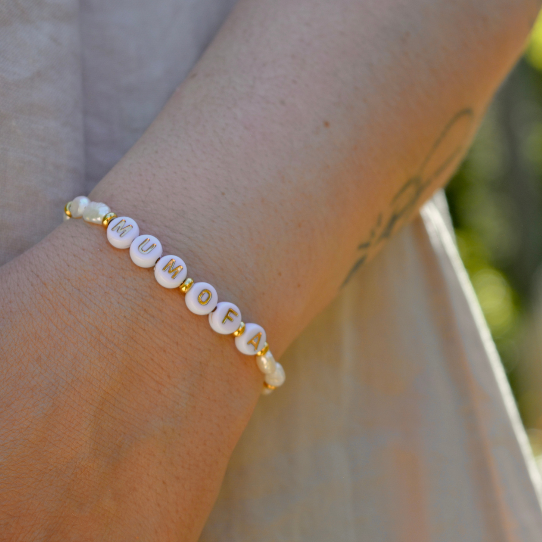 Bracelet perlé "Mum of"