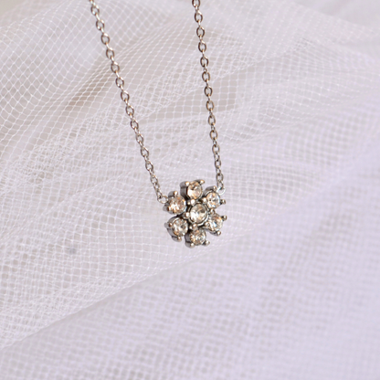 Collier Flora argenté