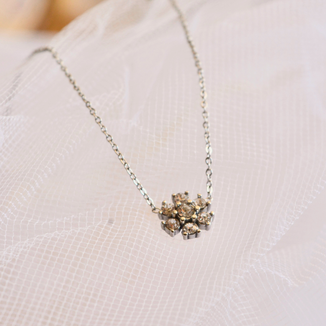 Collier Flora argenté