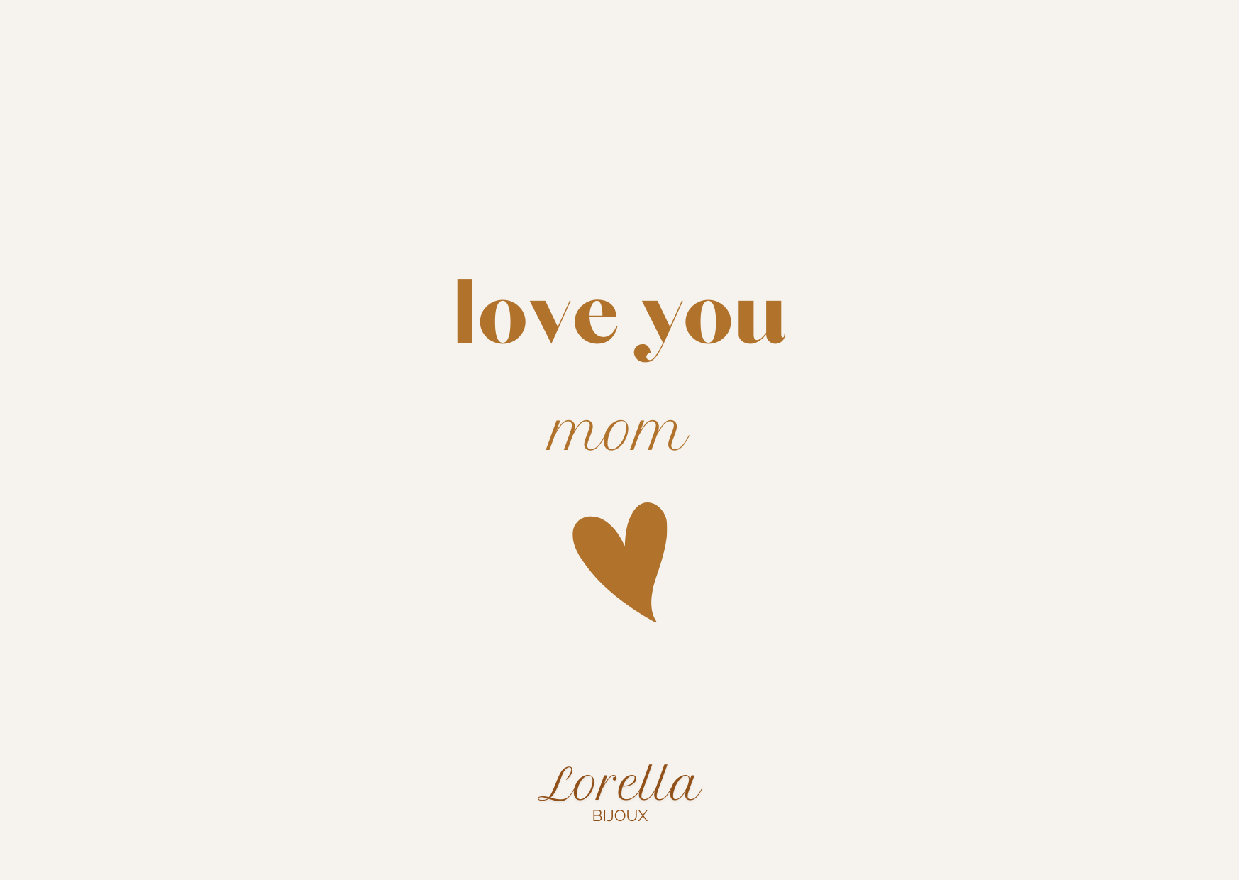 Carte &quot;love you mom&quot;